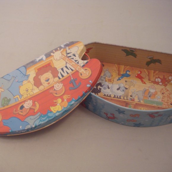 NOAH'S ARK VINTAGE 4 SPECIALTY CONTAINERS TIN/METAL - Picture 7 of 11